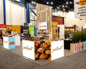 Impressive turnkey 20x20 booth rentals