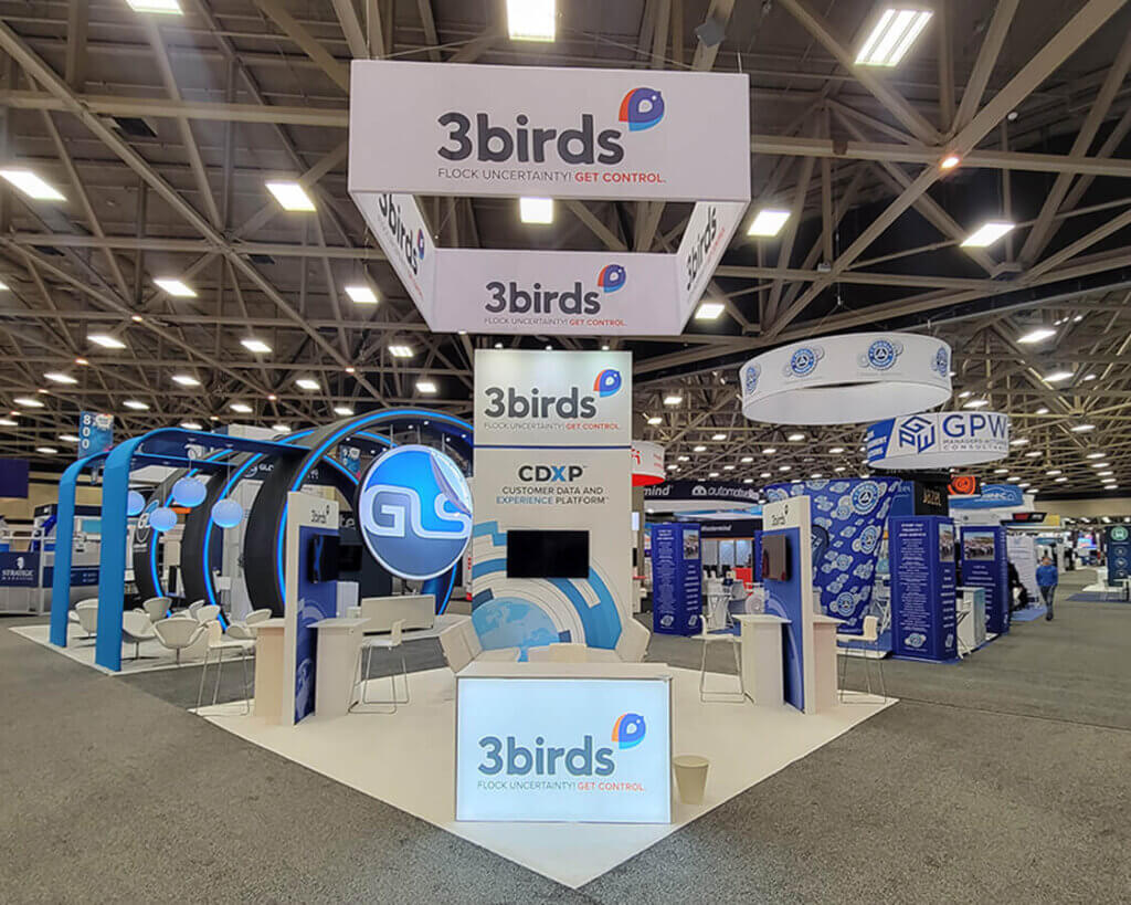 3 Birds Marketing - 20×20 Exhibition Booth Rentals AT Nada 2023, Dallas, TX